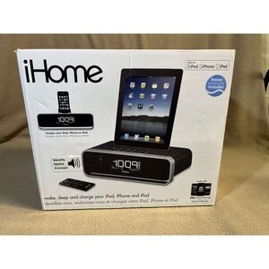 iHome ID91 Universal Dock Clock Radio Charger for iPad iPhone iPod Stereo Sound
